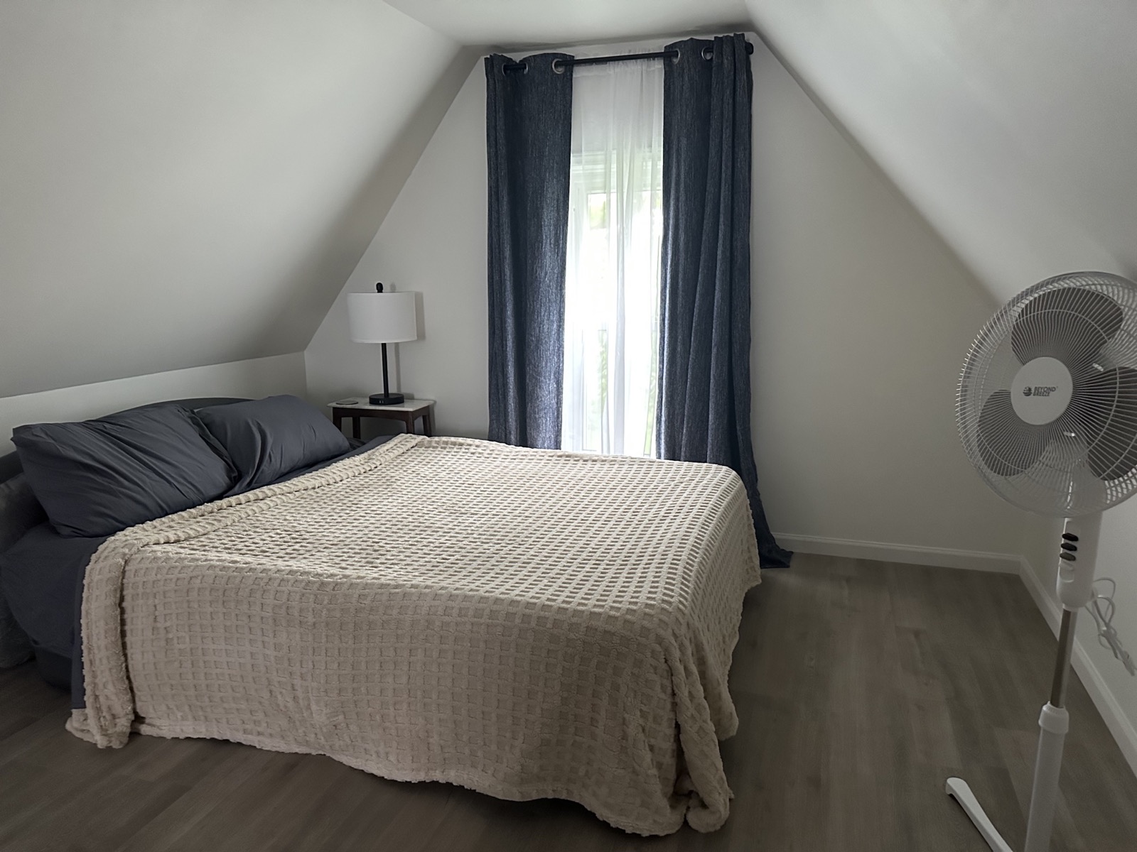 Main-floor master bedroom at Main Street Retreat